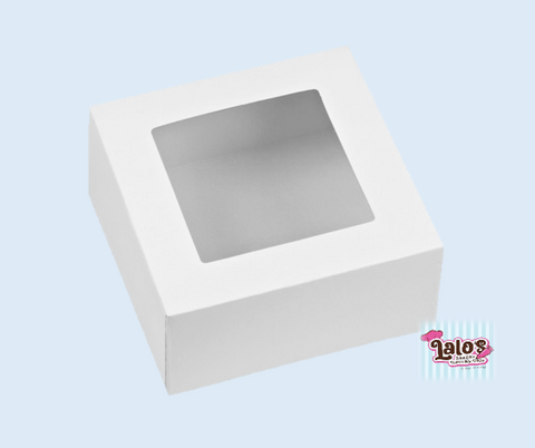 10″ x 10″ x 3” 2-pc White Box with Window