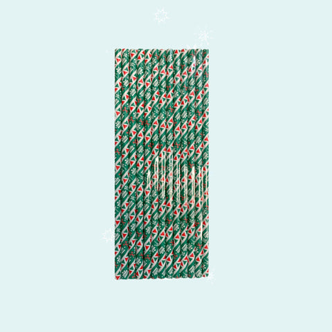 🎄Christmas Themed Paper Straw 25pcs