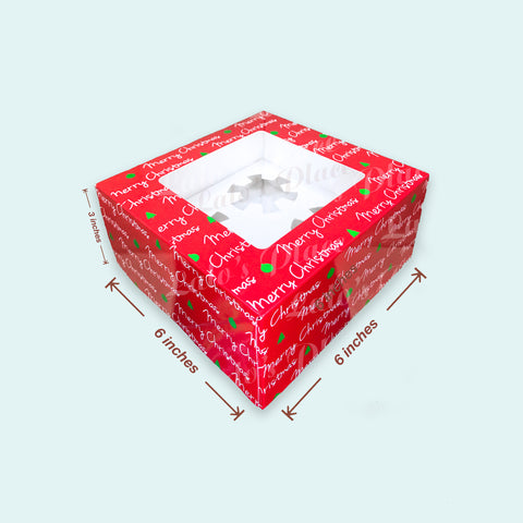 🎄6″ x 6″ x 3″ Christmas Pre-formed Box