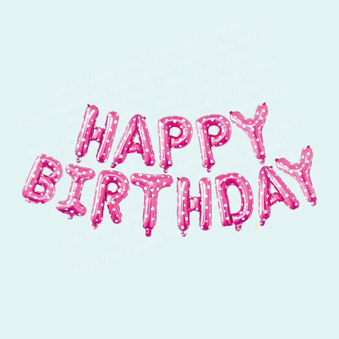 15" Pink Happy Birthday Letter Foil