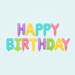 15" Pastel Rainbow Happy Birthday Letter Foil