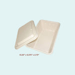 Sugarcane Party Size Rectangle Meal Box w/ Lid 3000ml