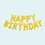 15" Gold Happy Birthday Letter Foil