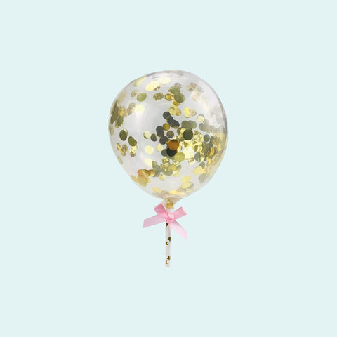 DIY Balloon Cake Topper Single Confetti