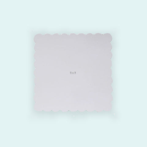 9″ x 9″ RM White Cake Board