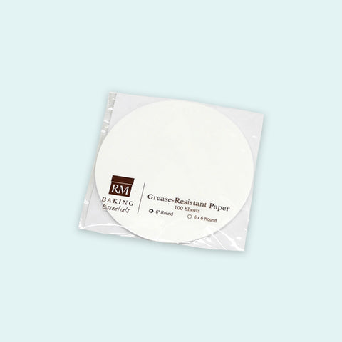6″ Round Grease Resistant Paper
